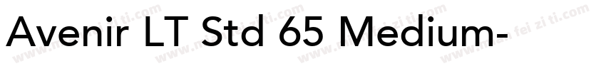 Avenir LT Std 65 Medium字体转换